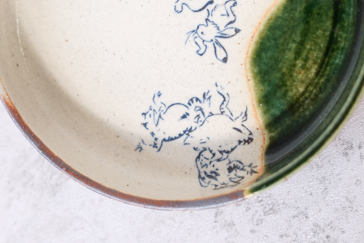 Hand-painted Japanese ceramic dish