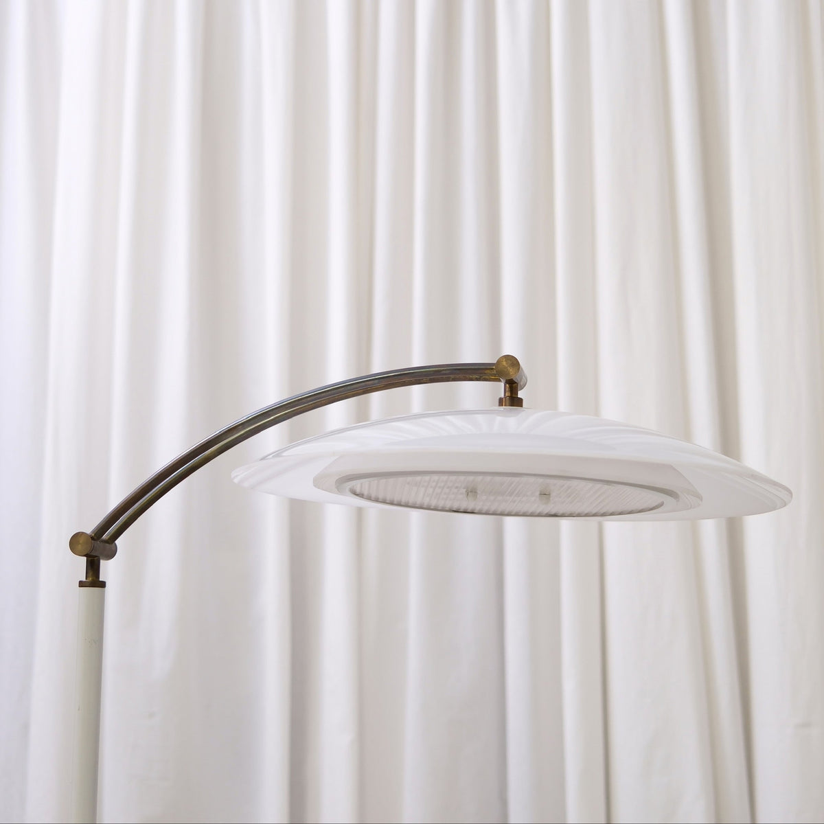 Underside detail of translucent acrylic lamp shade