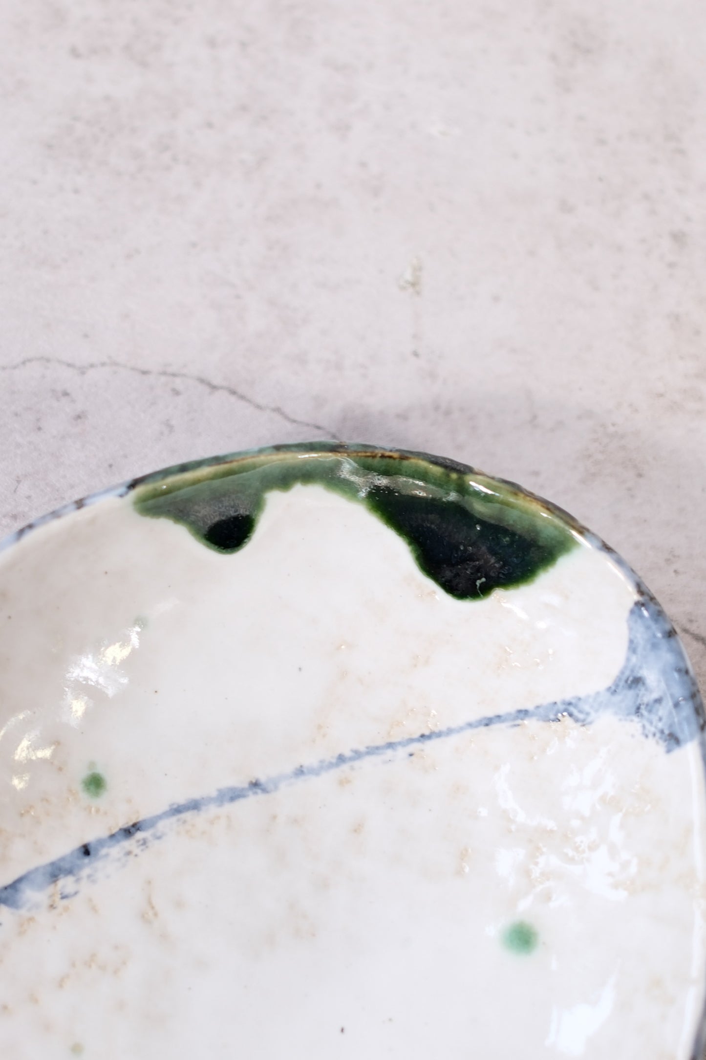 Hand-painted Japanese ceramic dish