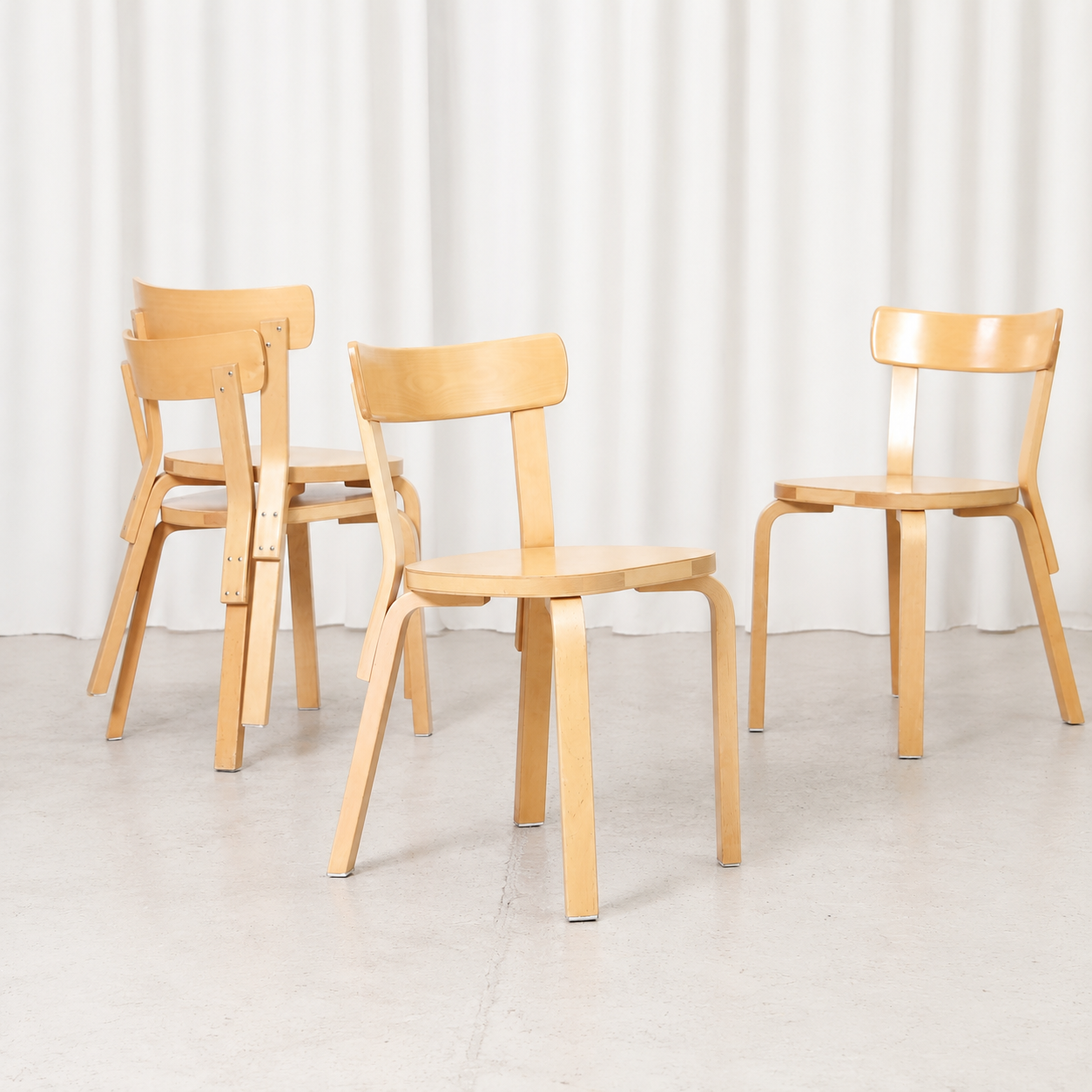 Artek Chair 69 in Birch by Alvar Aalto – Pino Interiors