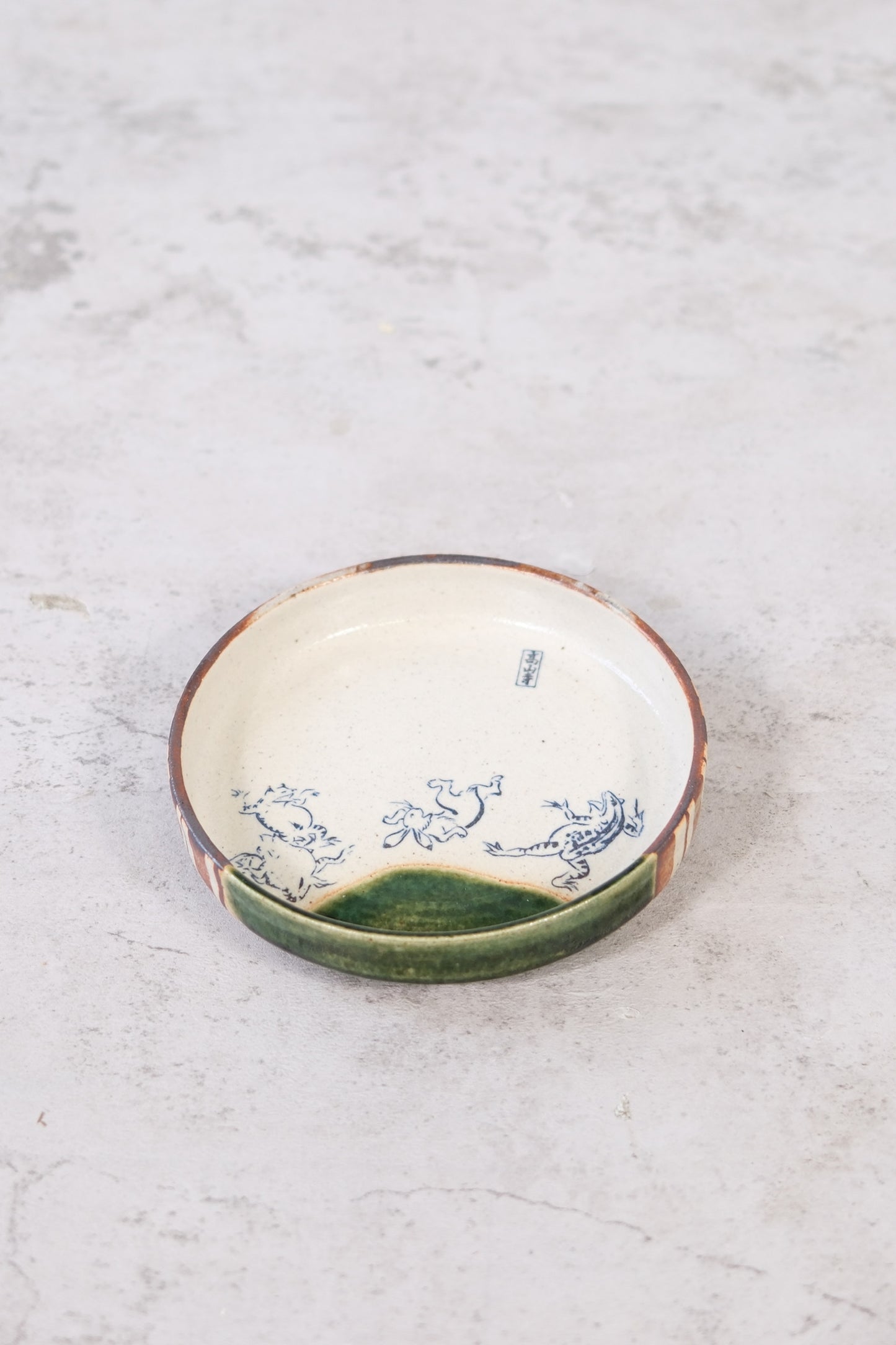 Hand-painted Japanese ceramic dish
