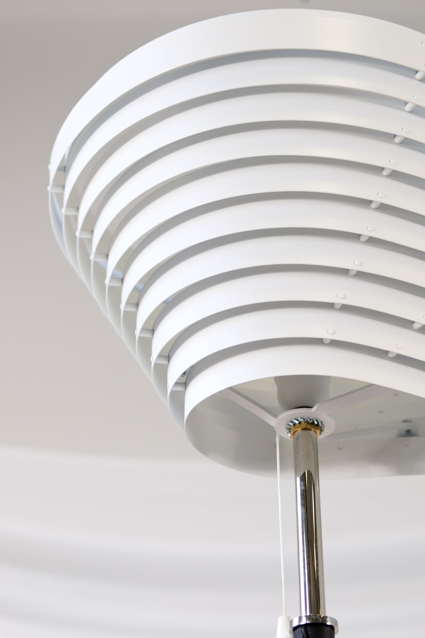 Artek A805 Floor Lamp, Alvar Aalto, Chrome Details