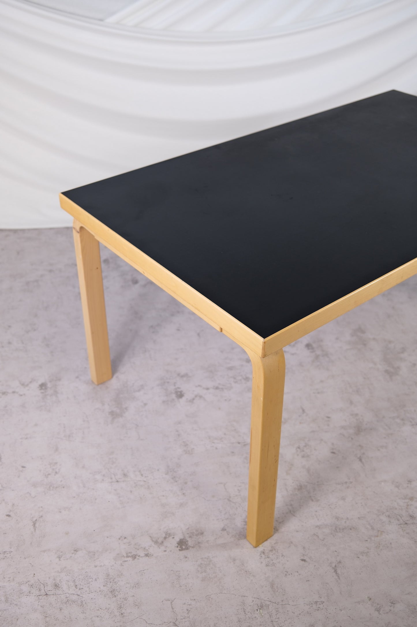 Artek 82A Table, Black Linoleum, Alvar Aalto