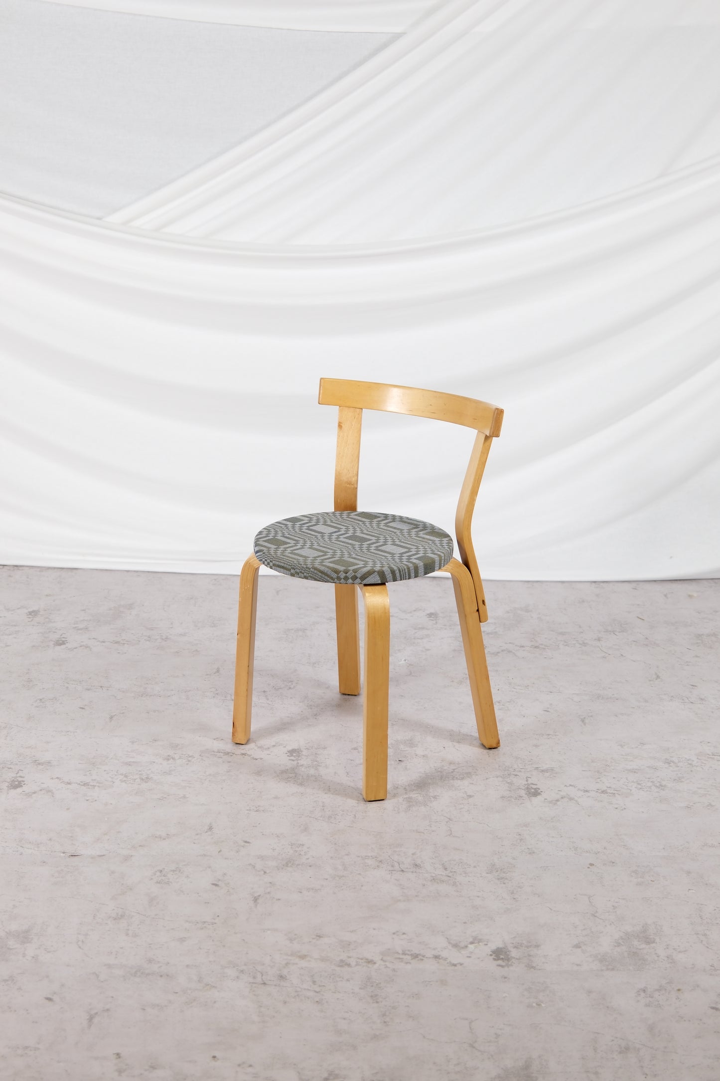 Artek 68 Chair upholstered with Johanna Gullichsen fabric