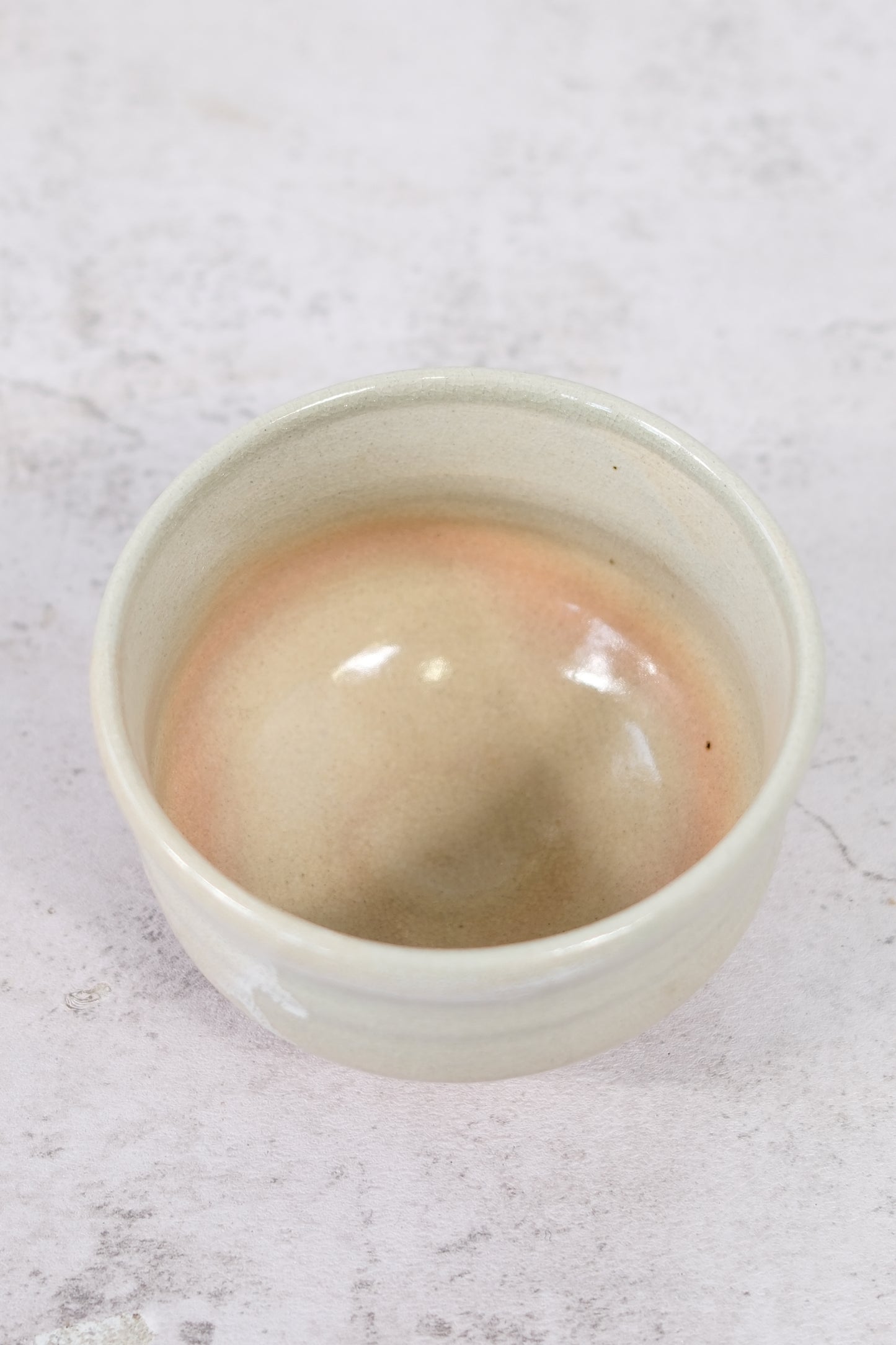 Kyo-yaki Beige Pink Chawan