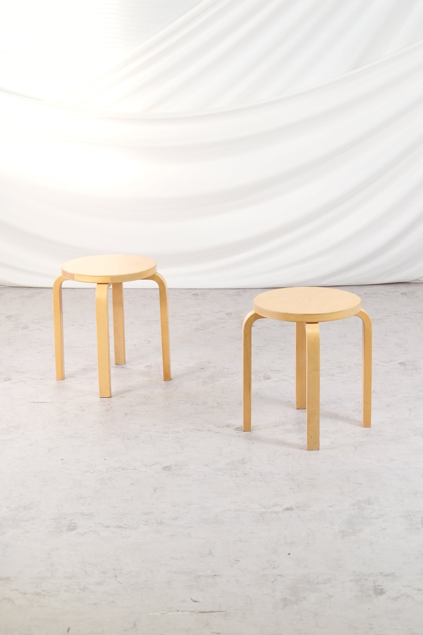 Artek E60 Stools, Birch 1980s