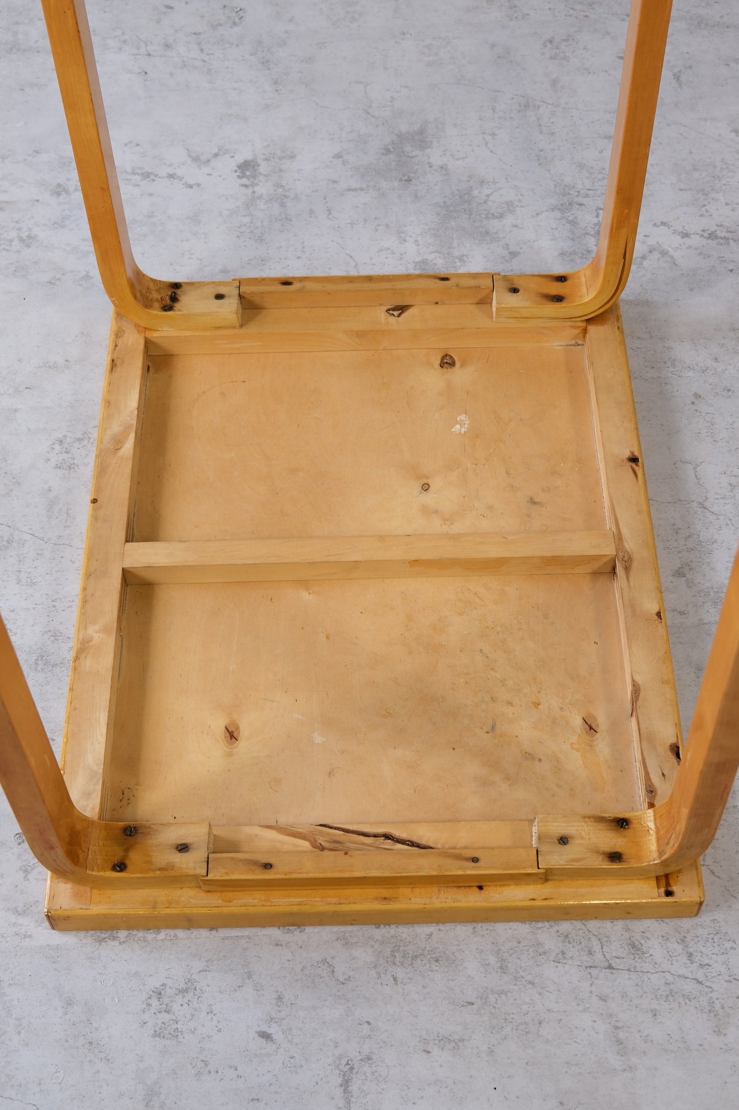 Alvar Aalto Table with Blue Linoleum Top, 1950s