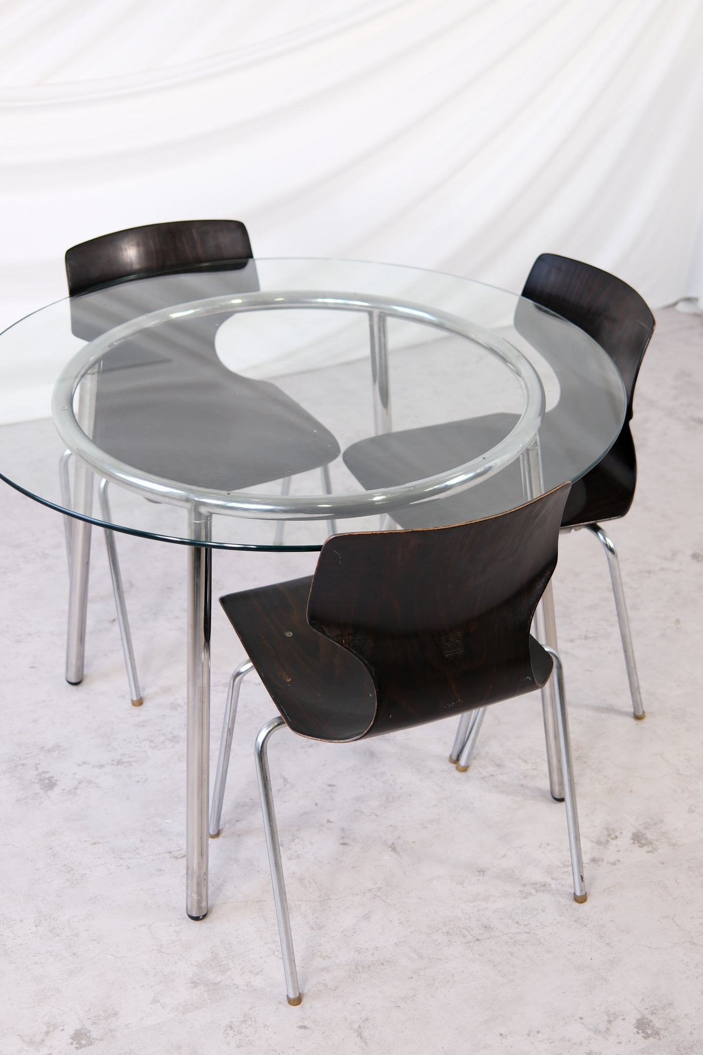 1970s Vintage Chrome and Wood Chairs