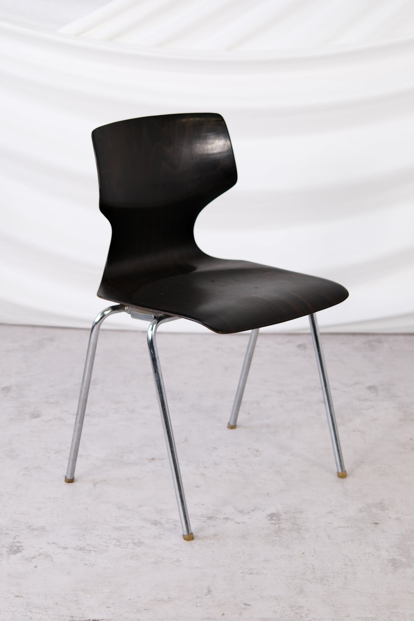 1970s Vintage Chrome and Wood Chairs