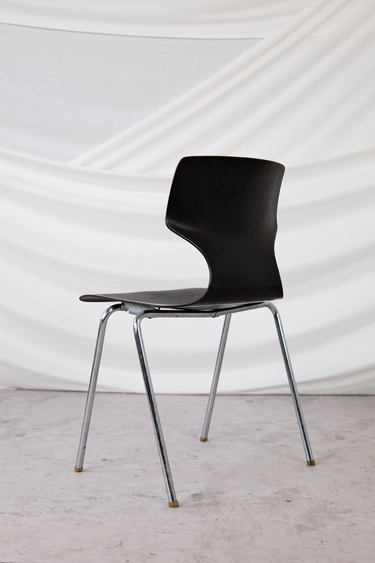 1970s Vintage Chrome and Wood Chairs
