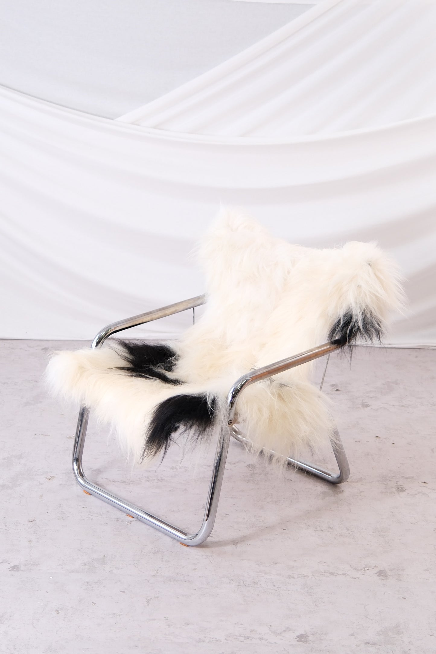 Lambskin Chrome Armchair