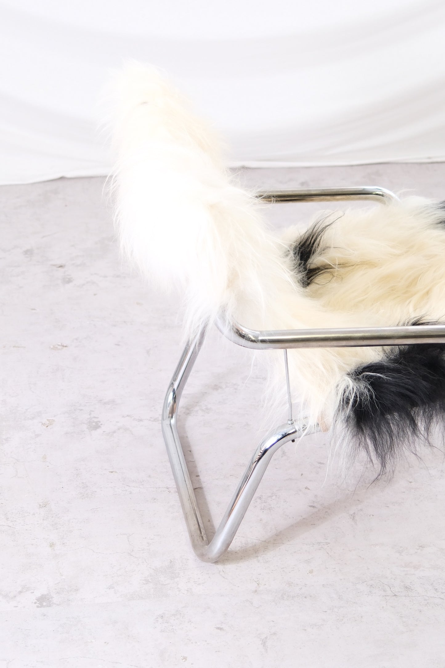 Lambskin Chrome Armchair