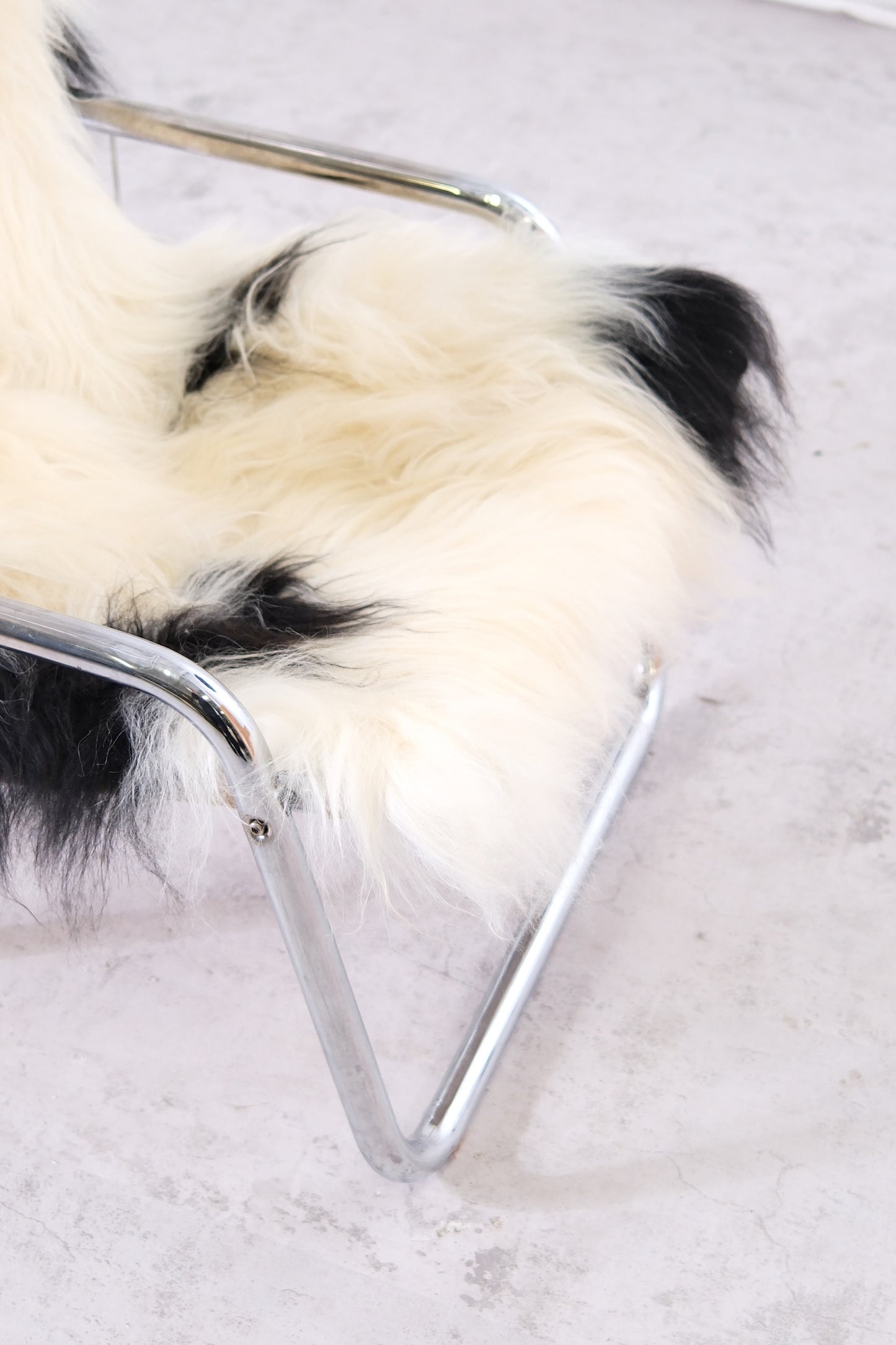 Lambskin Chrome Armchair