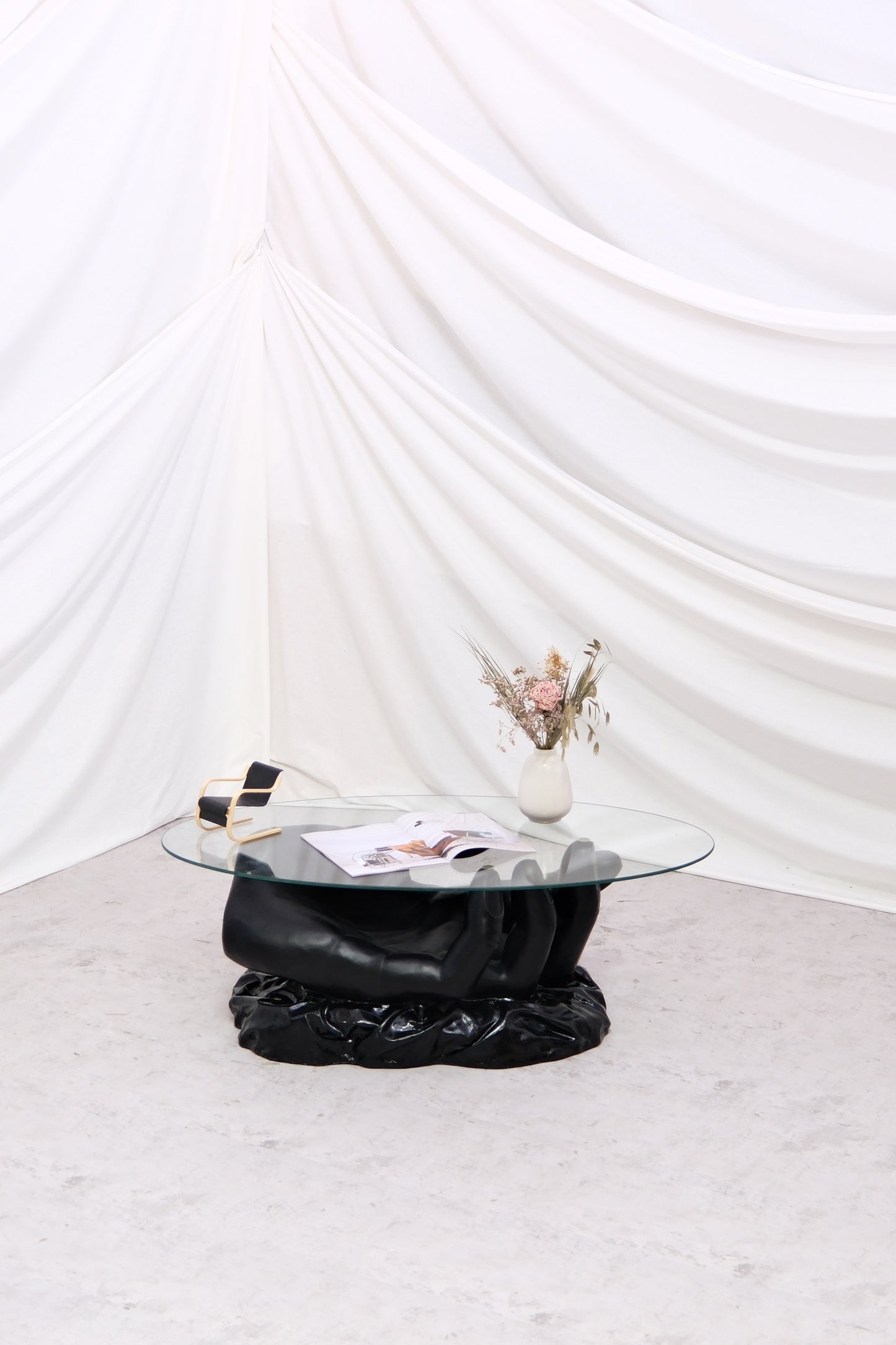 Vintage Sculptural Hand Coffee Table