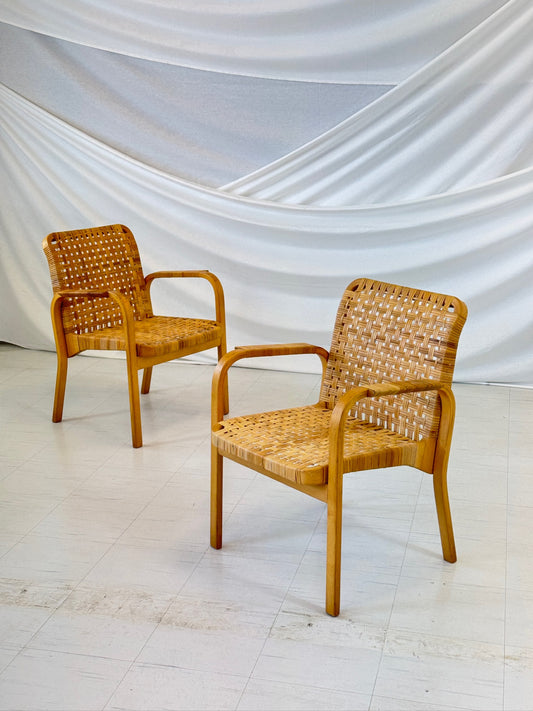 アルヴァ・アアルト アルテック 45 チェア ラタン付き