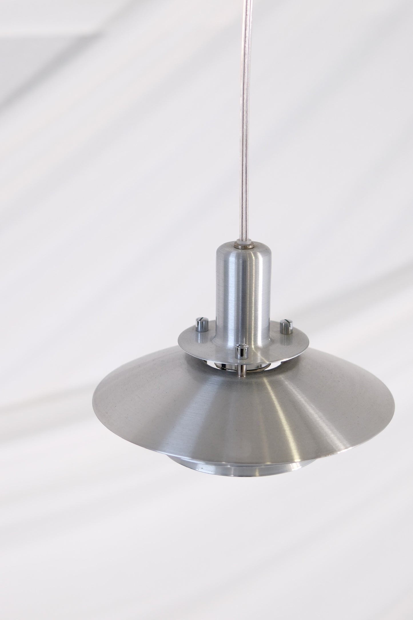 Small Vintage Danish Chrome Pendant Lamps 1970s