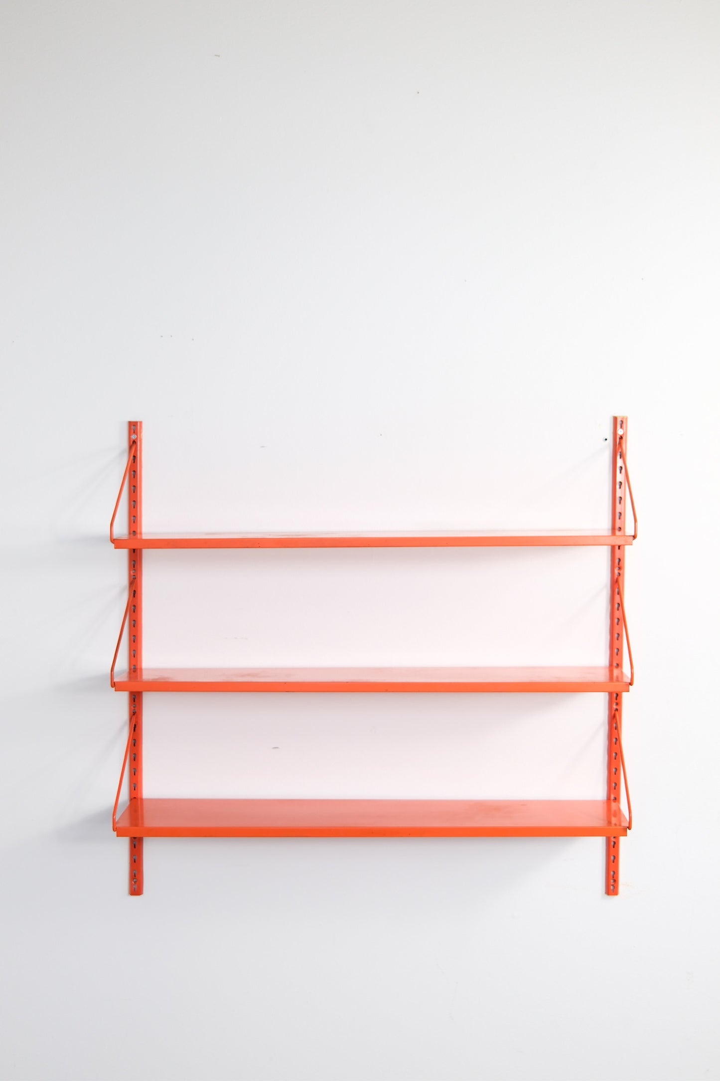 Vintage Danish Orange Wall Shelf