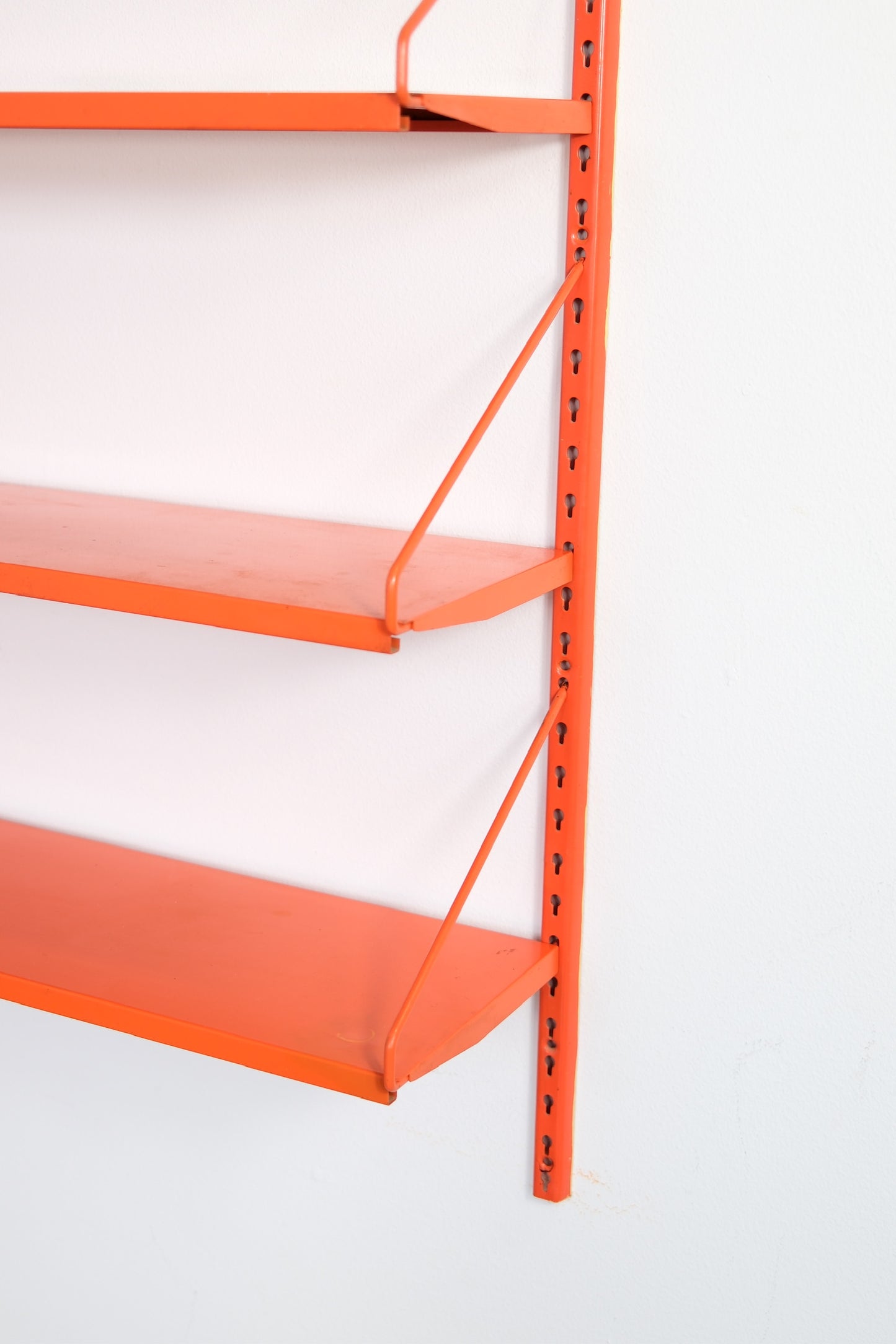 Vintage Danish Orange Wall Shelf