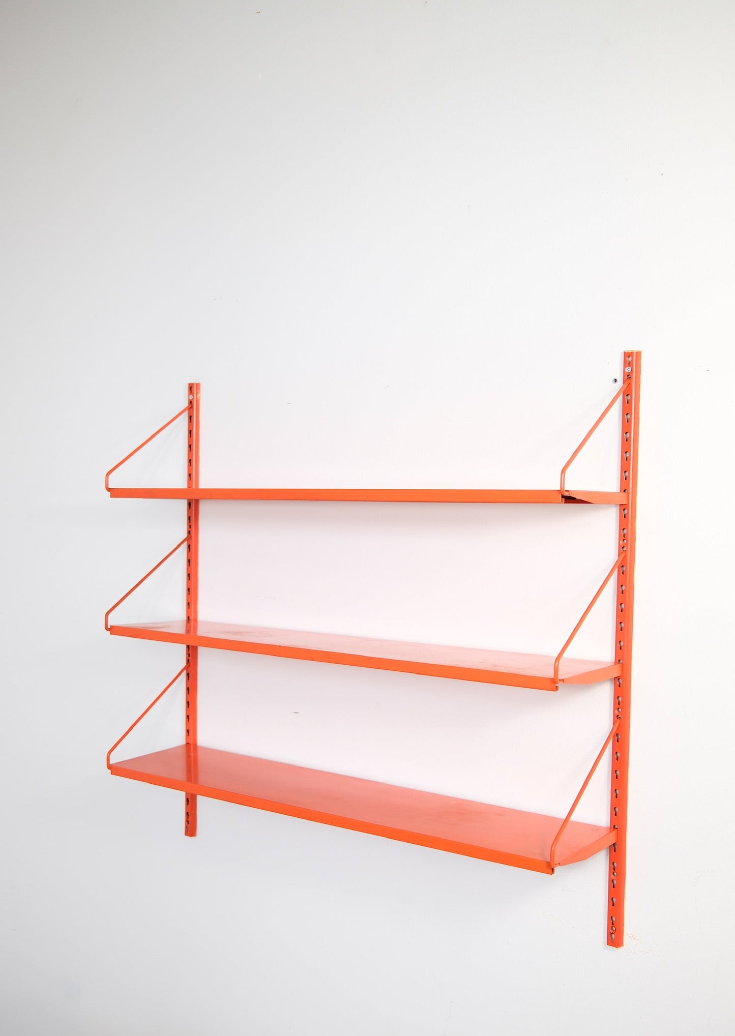 Vintage Danish Orange Wall Shelf