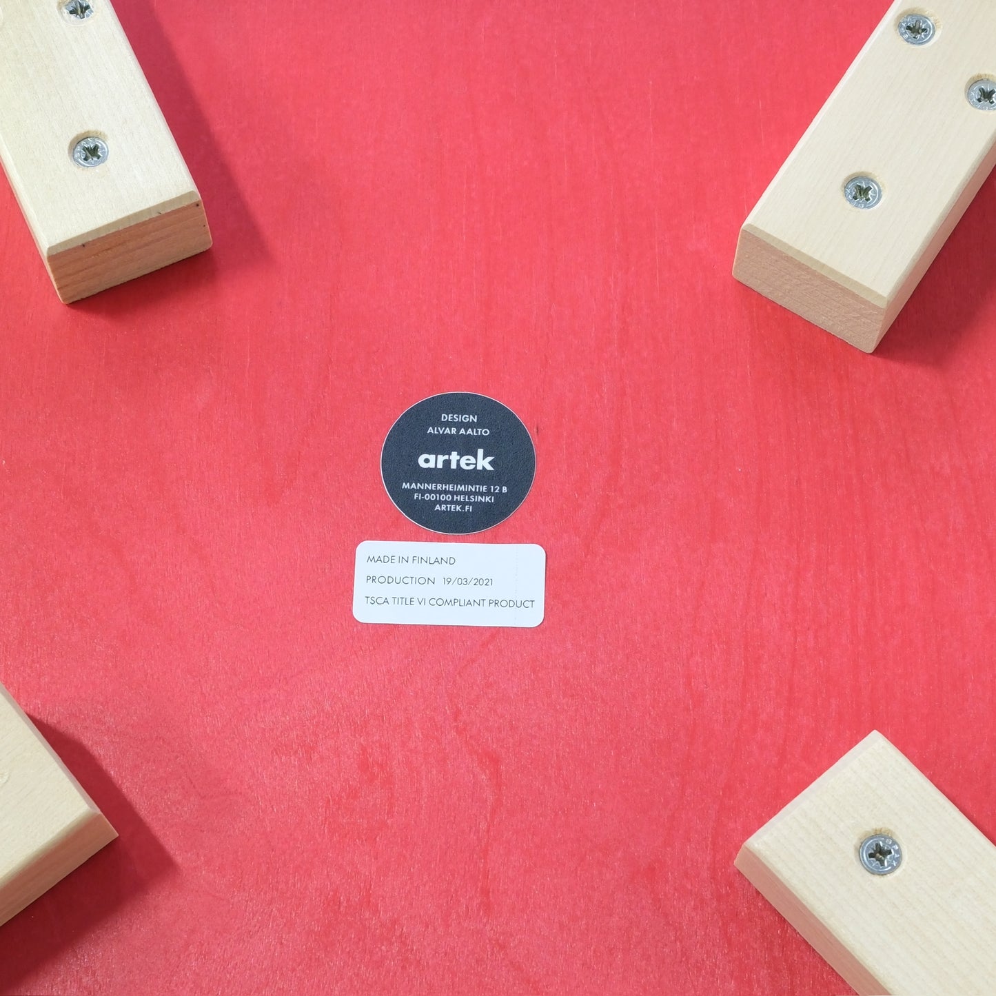 Artek Chair 69 - Birch with Red Seat (2021)