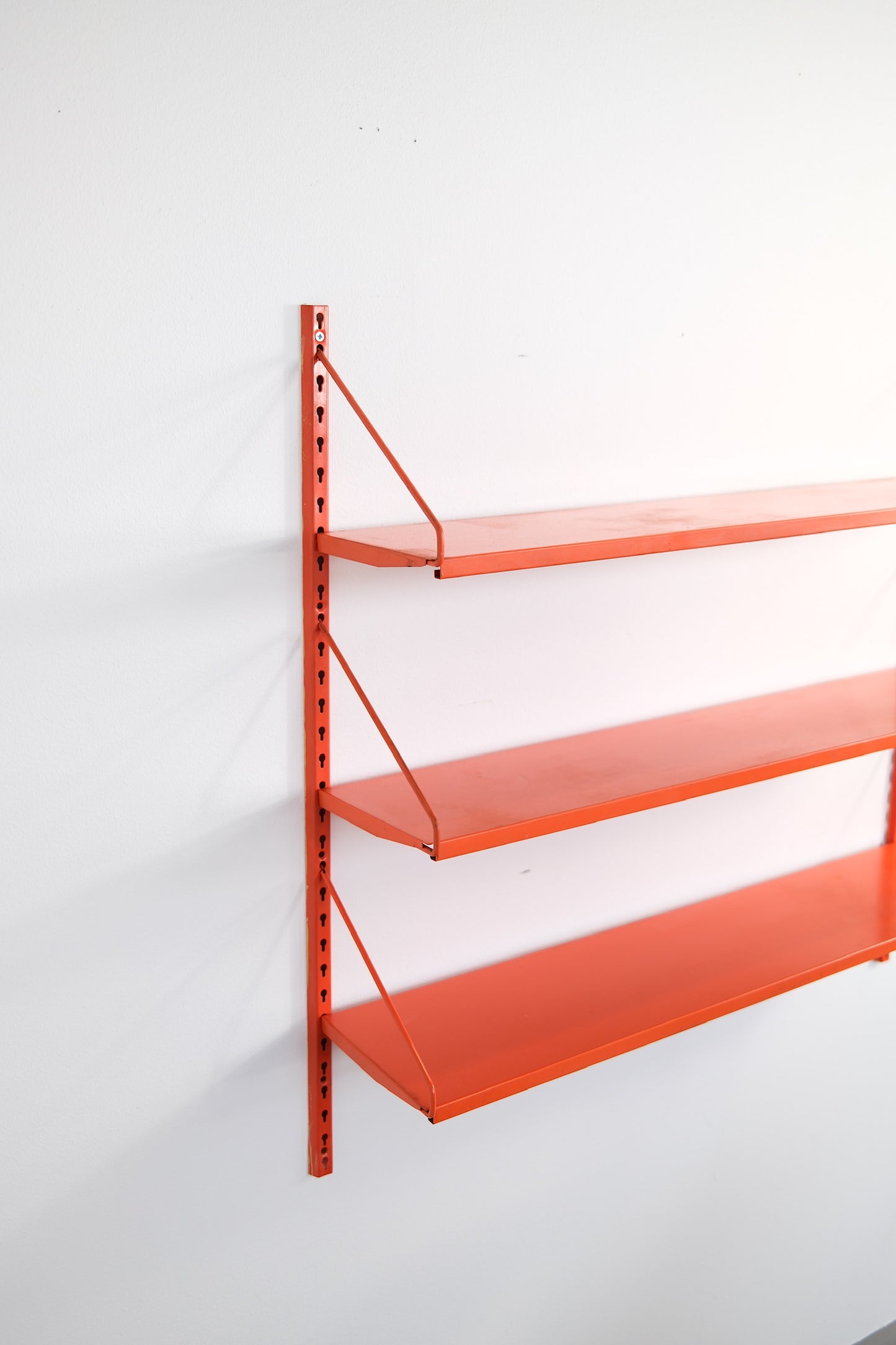 Vintage Danish Orange Wall Shelf