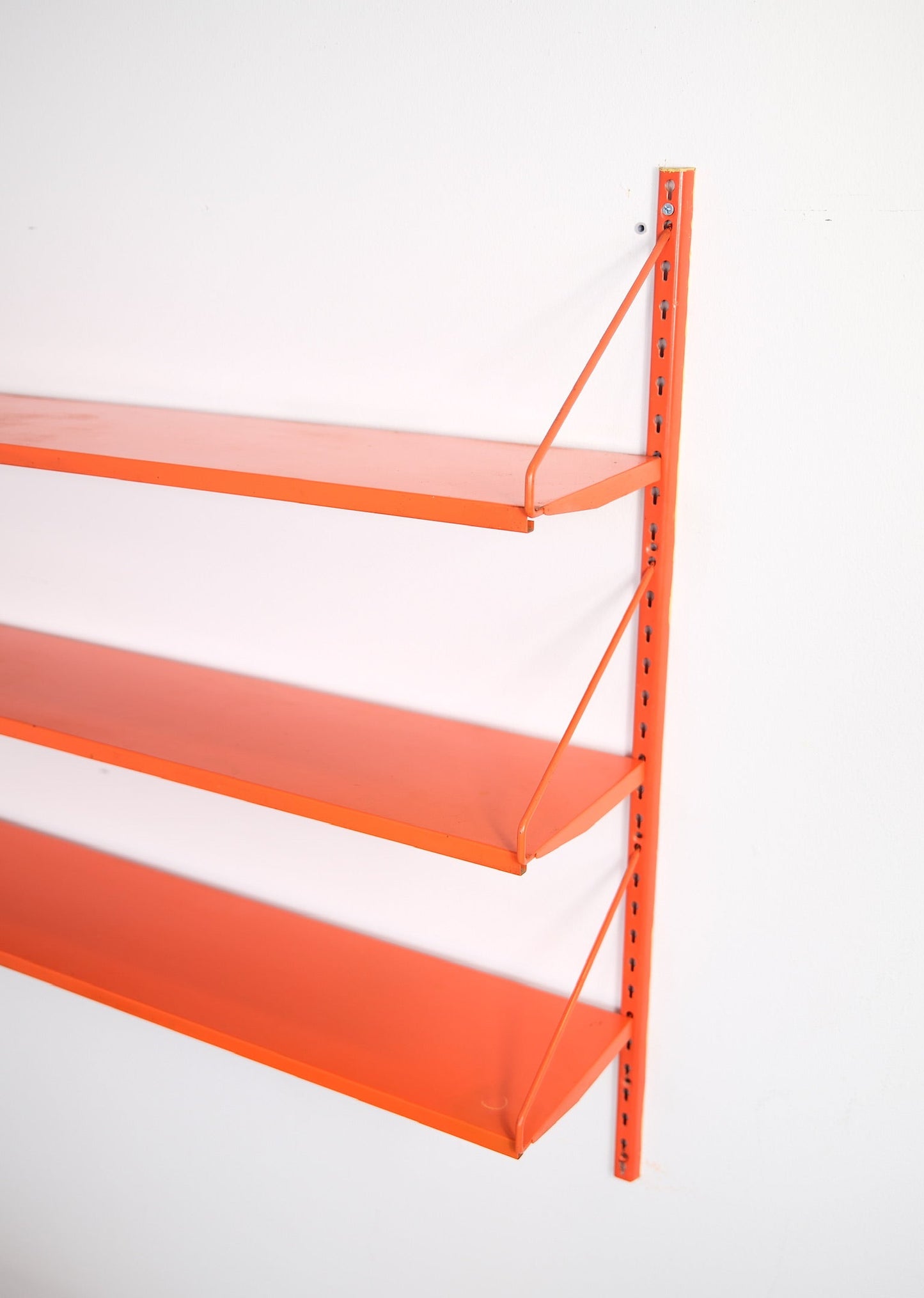 Vintage Danish Orange Wall Shelf
