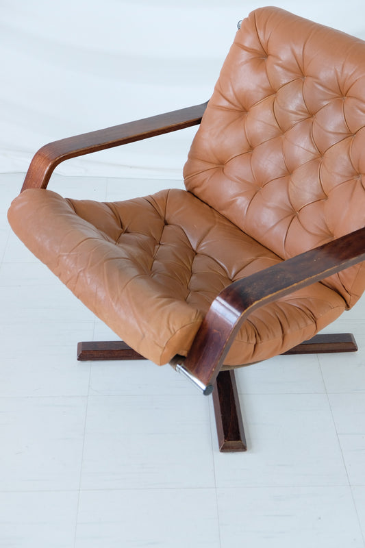 Vatne Møbler 回転ラウンジチェア – ノルウェー、1970 年代