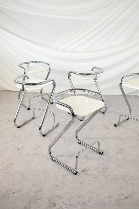 Lammhults S70-3 Bar Stools by Börge Lindau & Bo Lindekrantz, 1970s