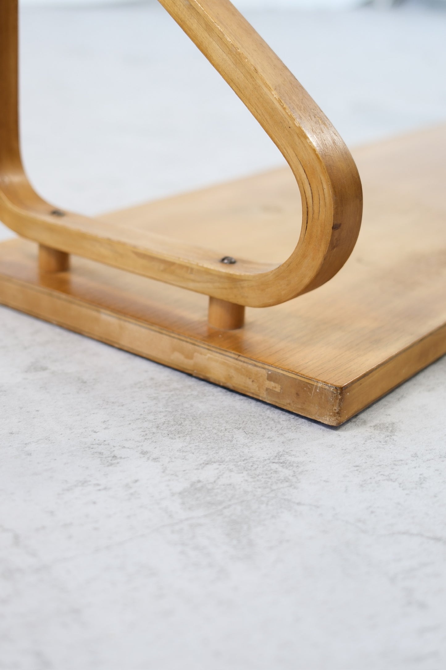 Alvar Aalto Wall Shelf with Pegs, 1930s Early Honey Patina