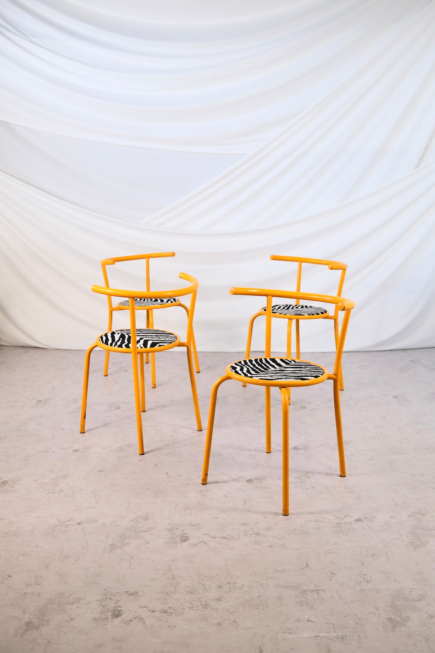Yellow Vintage Zebra Chairs