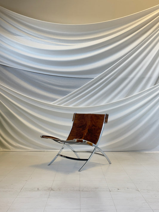 アントニオ・チッテリオ作、ヴィンテージ ポニーヘア シザーチェア