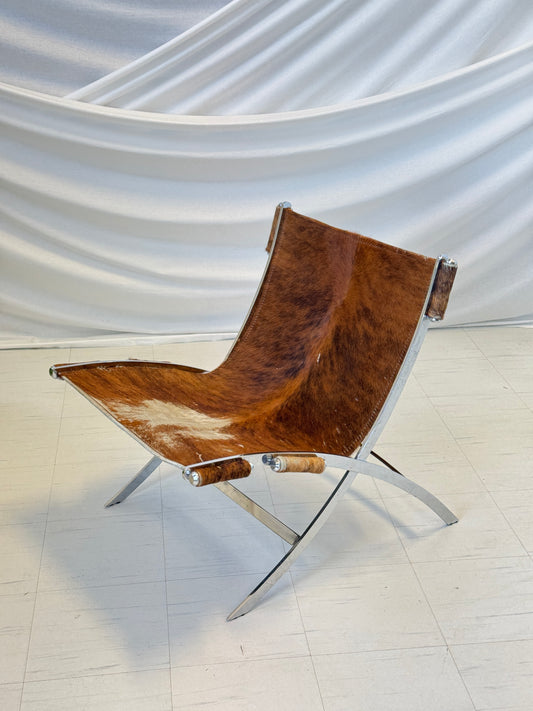 アントニオ・チッテリオ作、ヴィンテージ ポニーヘア シザーチェア