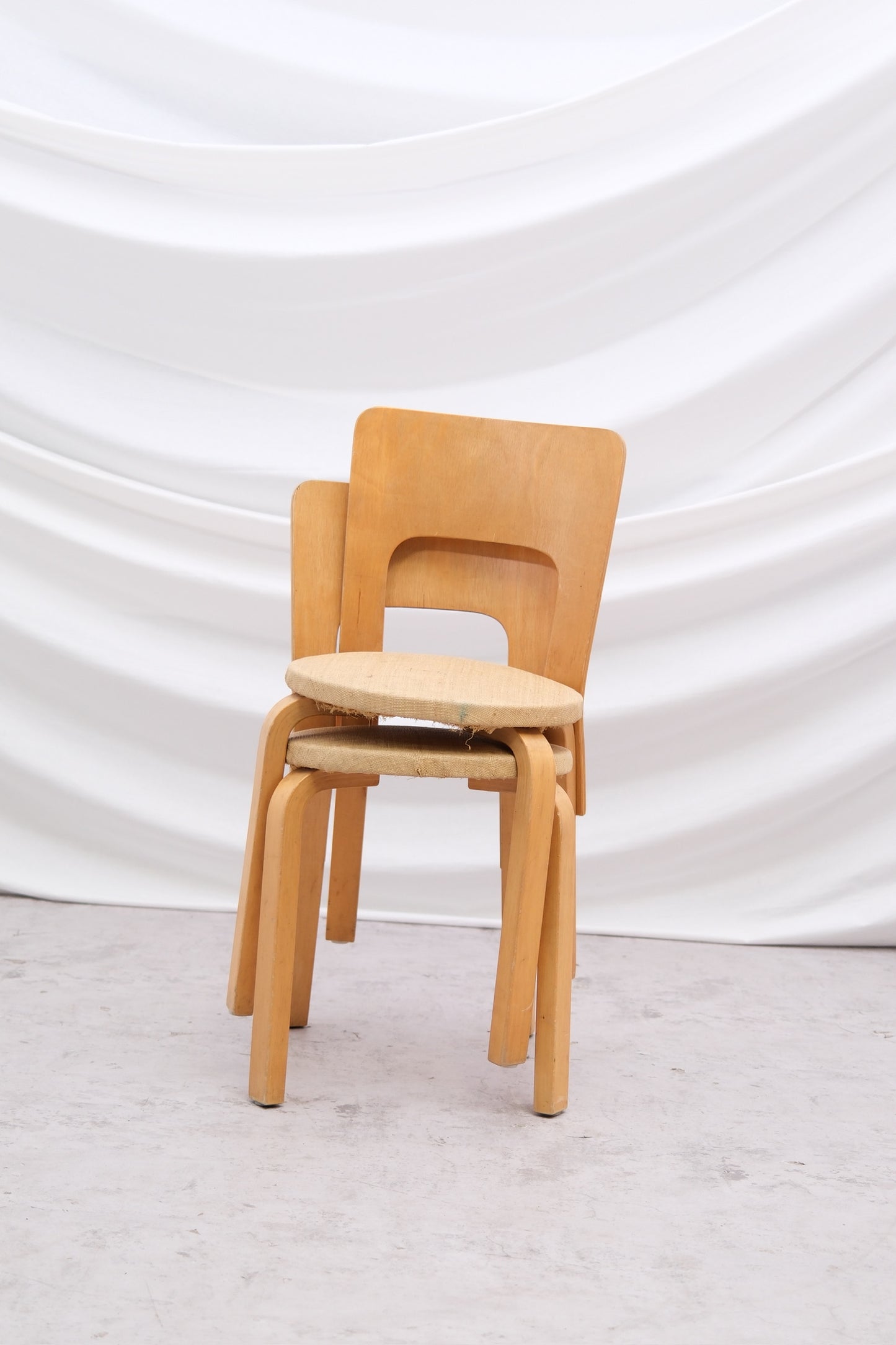 Artek Model 66 Chairs with Reed Upholstery – Alvar Aalto