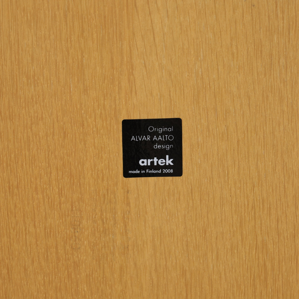 Artek Alvar Aalto X800C fan-leg coffee table, Artek label, Made in Finland 2008