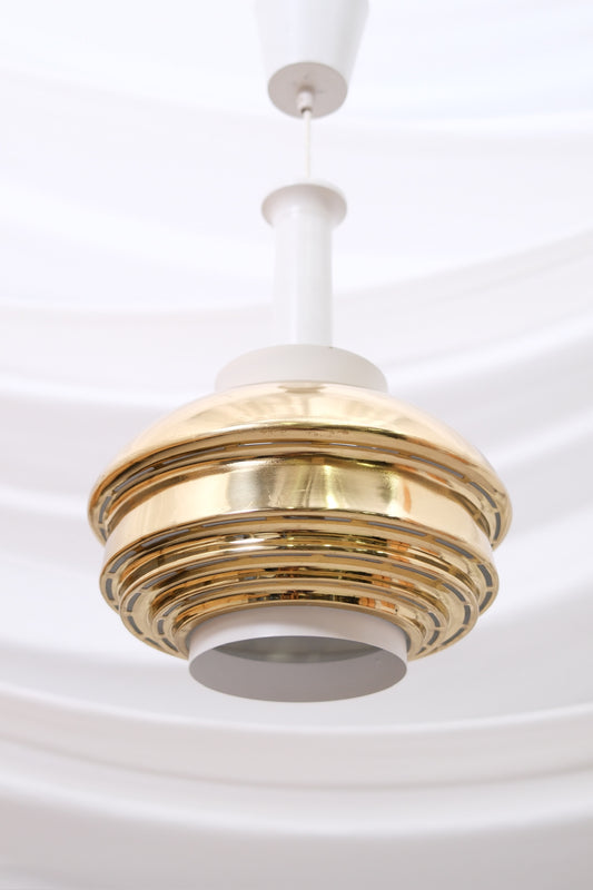 Alvar Aalto A335B brass lamp, manufactured by Valaisinpaja