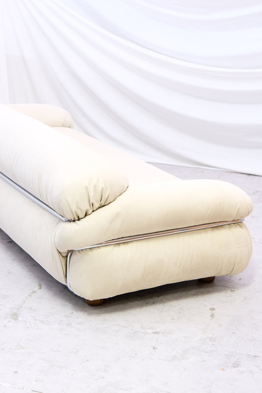 Gianfranco Frattini Sesann 3-seater Sofa - Tacchini - Cream Alcantara