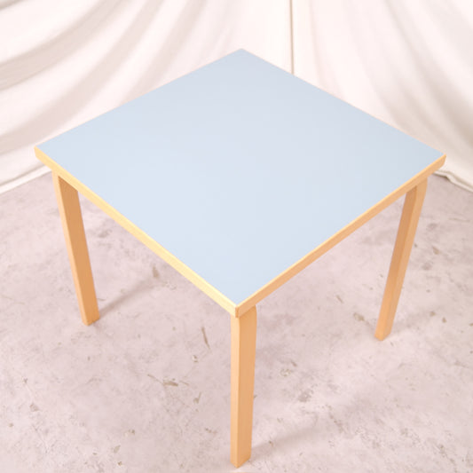Alvar Aalto Artek 81C table, baby blue top