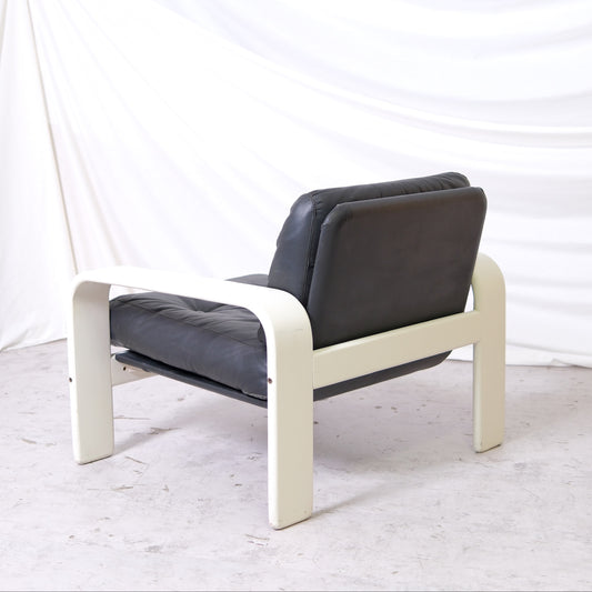 Rare Eero Aarnio Flamingo Armchair in Black Leather -Asko