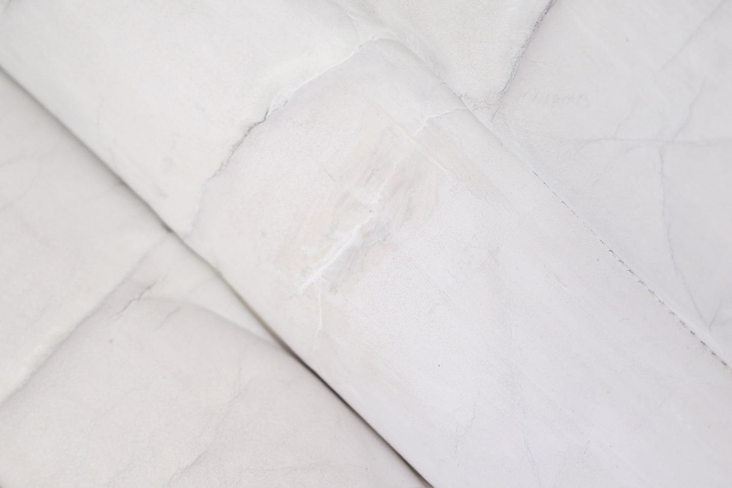 Ilmari Lappalainen Pulkka armchair with ottoman in White Leather - Asko 1970s