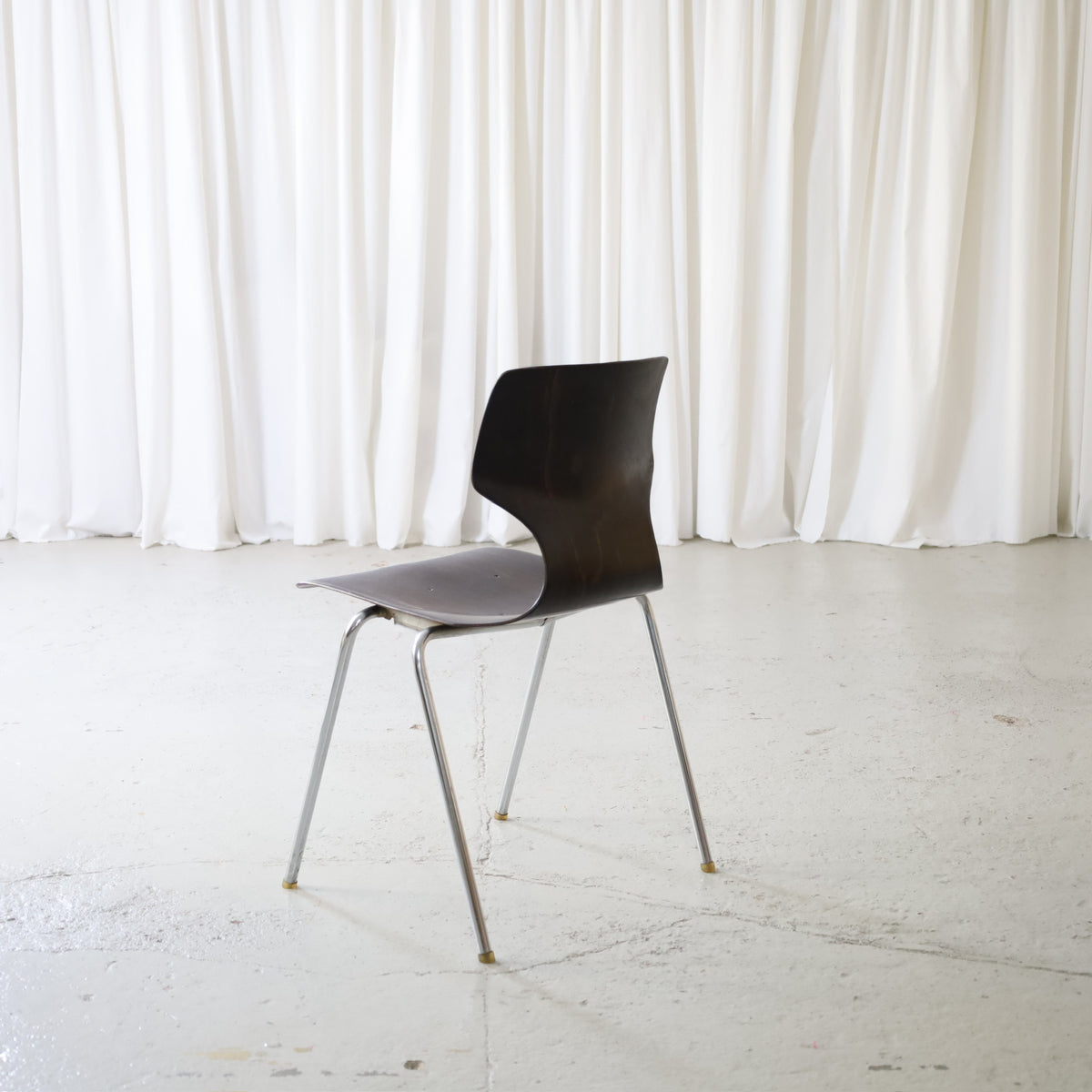 1970s Flötotto Pagholz Stacking Chair, vintage Flötotto Pagholz stacking chair rear angle