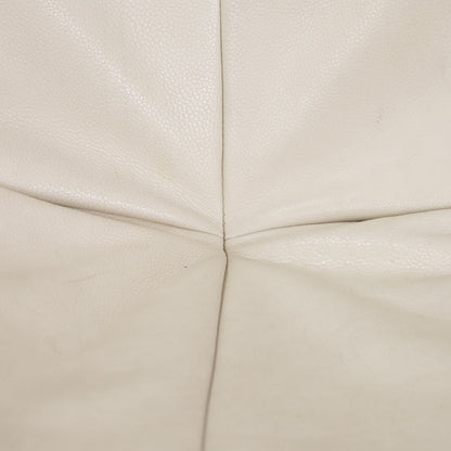 Yoko sofa cream leather upholstery detail