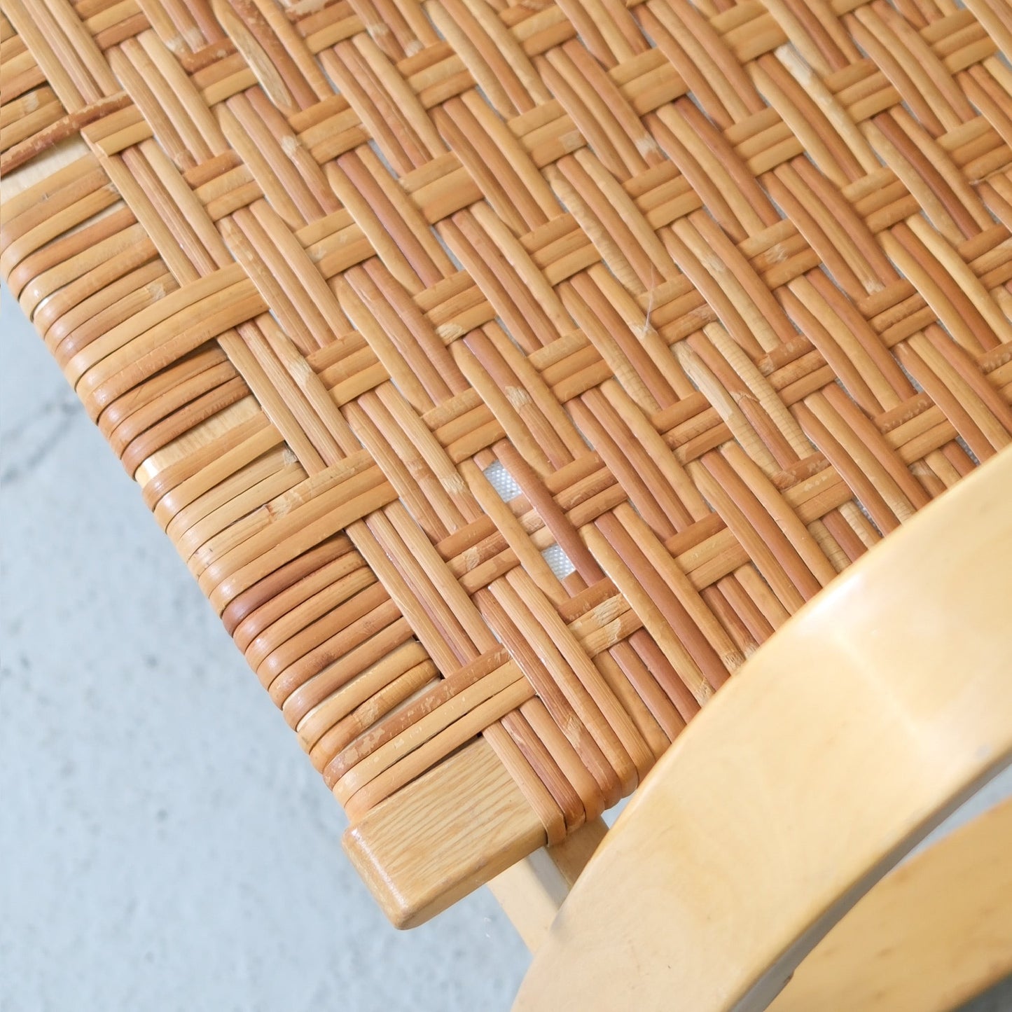 Alvar Aalto 406 Lounge Chairs with Rattan for Artek