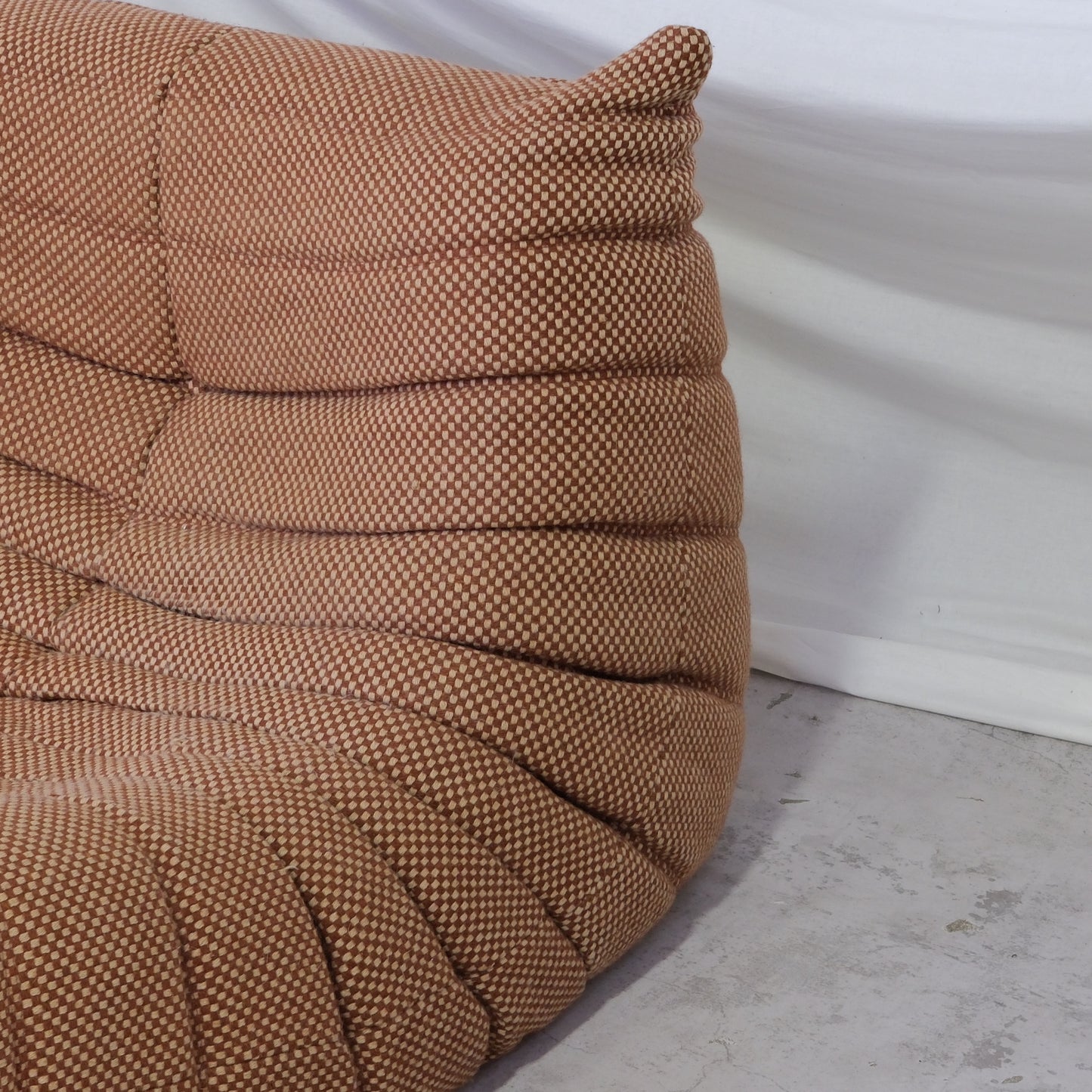 Ligne Roset Togo Set in Brown Wool Fabric - Michel Ducaroy