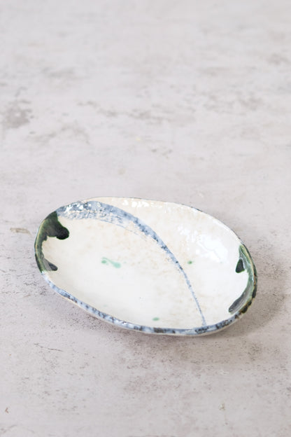 Hand-painted Japanese ceramic dish