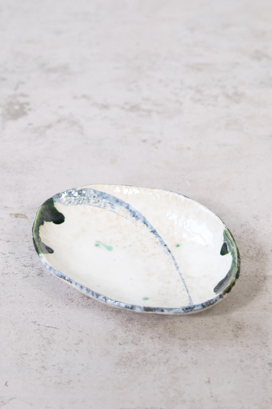 Hand-painted Japanese ceramic dish
