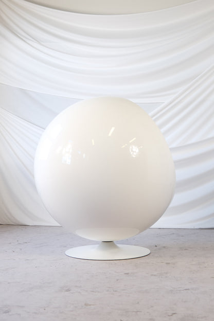 Eero Aarnio Ball Chair with Brown Leather Upholstery
