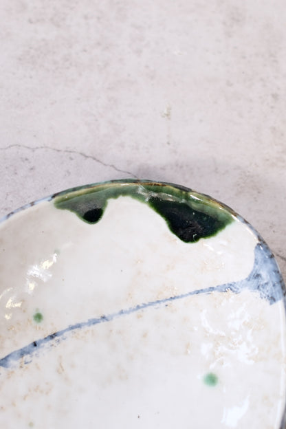 Hand-painted Japanese ceramic dish