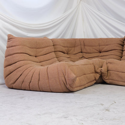 Ligne Roset Togo Set in Brown Wool Fabric - Michel Ducaroy