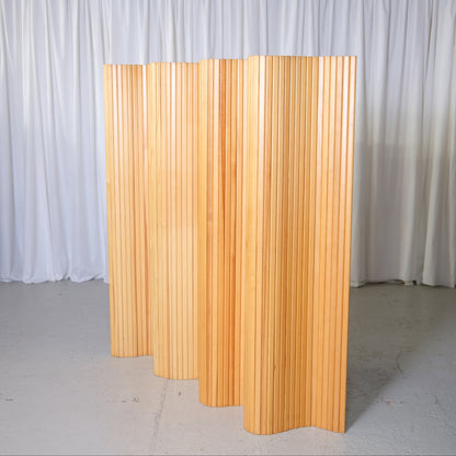 Alvar Aalto Artek Screen 100 room divider with flexible slat construction and warm patina