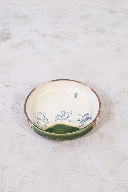 Hand-painted Japanese ceramic dish